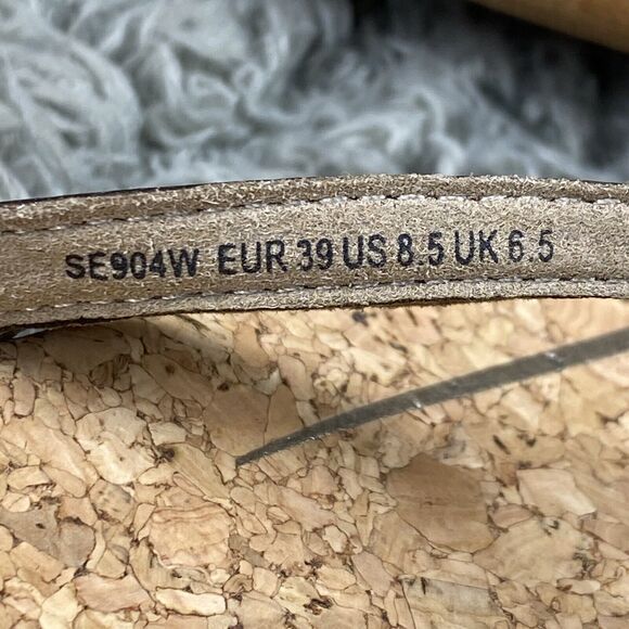 Aetrex Taylor Sandals Bronze Metallic Cork Thong Flip Flop Women's 8.5 - Picture 7 of 8